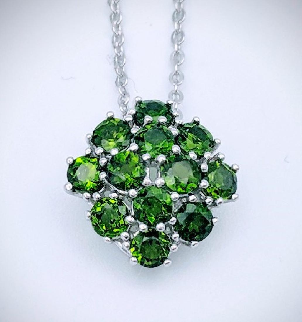 Sterling Silver Tsavorite Garnet Necklace, 1.32ctw (1 of 3)
