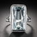 Princess Cut 4.6ct Aquamarine 925 Sliver Ring