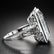 Princess Cut 4.6ct Aquamarine 925 Sliver Ring - 3