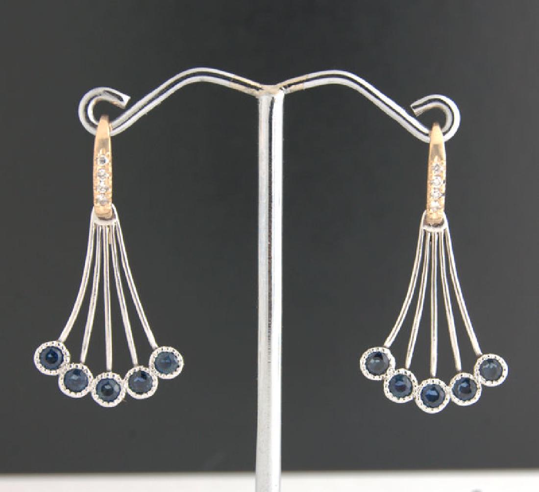 14k Gold Diamond Earrings-Bi-Colour (1 of 6)