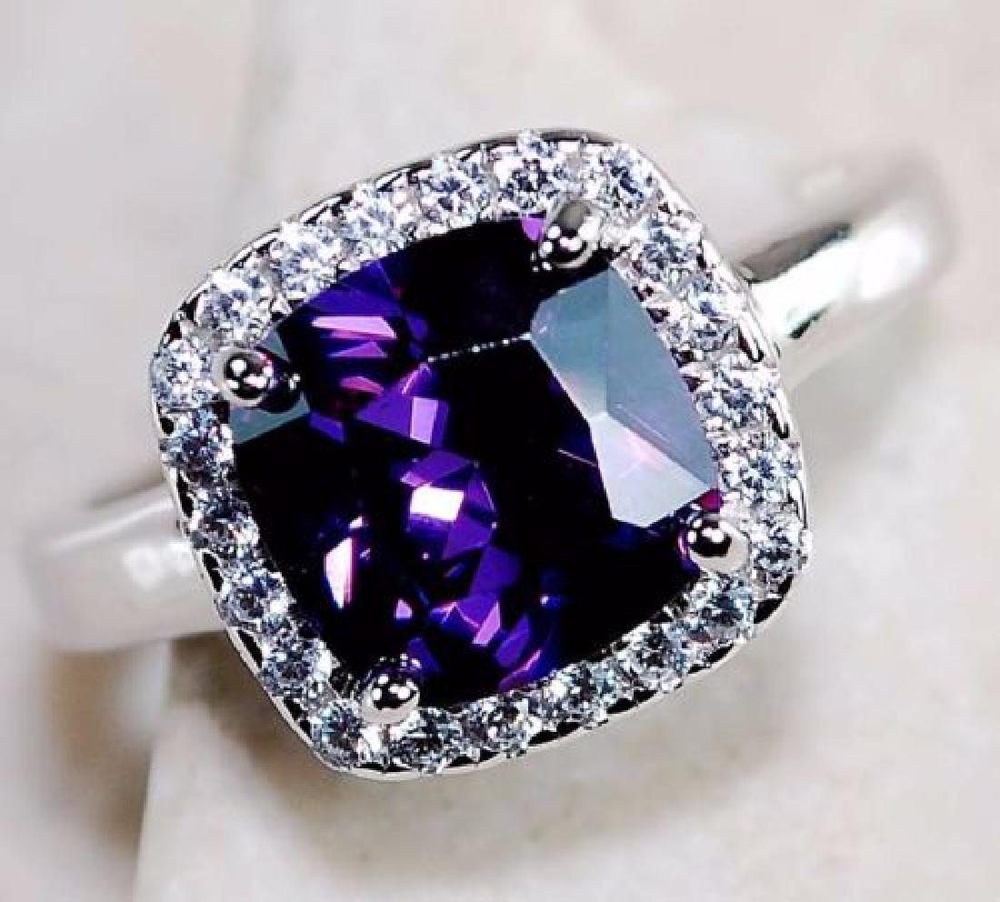 2CT Amethyst & White Topaz 925 Solid Sterling Silver (1 of 4)