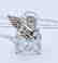 Sterling Silver Cubic Zirconia Figural Angel Pendant
