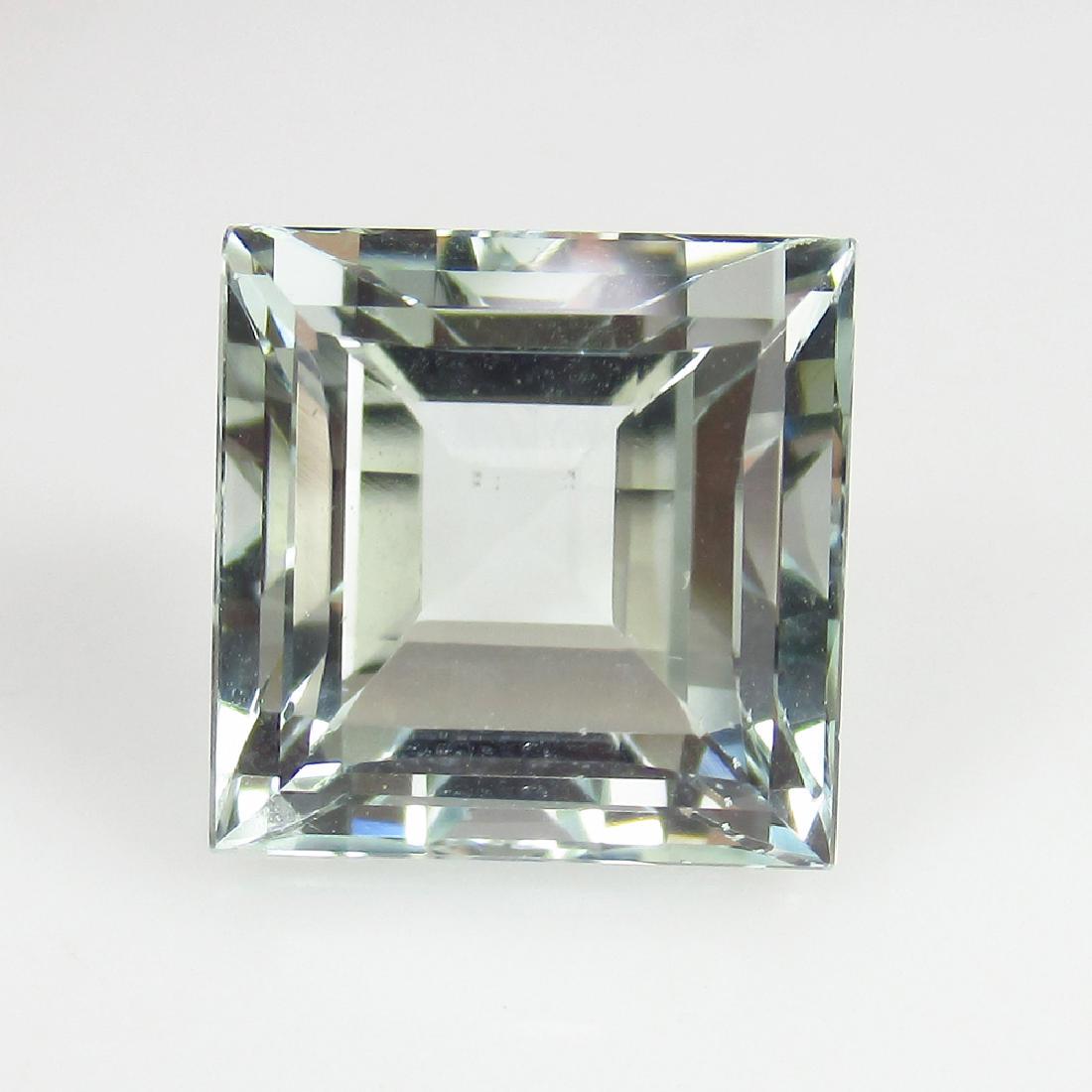 7.08 Ct Genuine Loose Aquamarine Square cut Top Class (1 of 2)