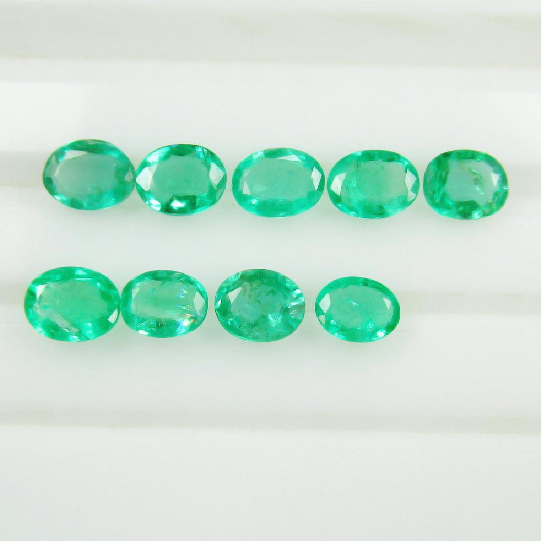 2.50 Ct Genuine 9 Loose Emeralds Oval Matching Necklace (1 of 2)