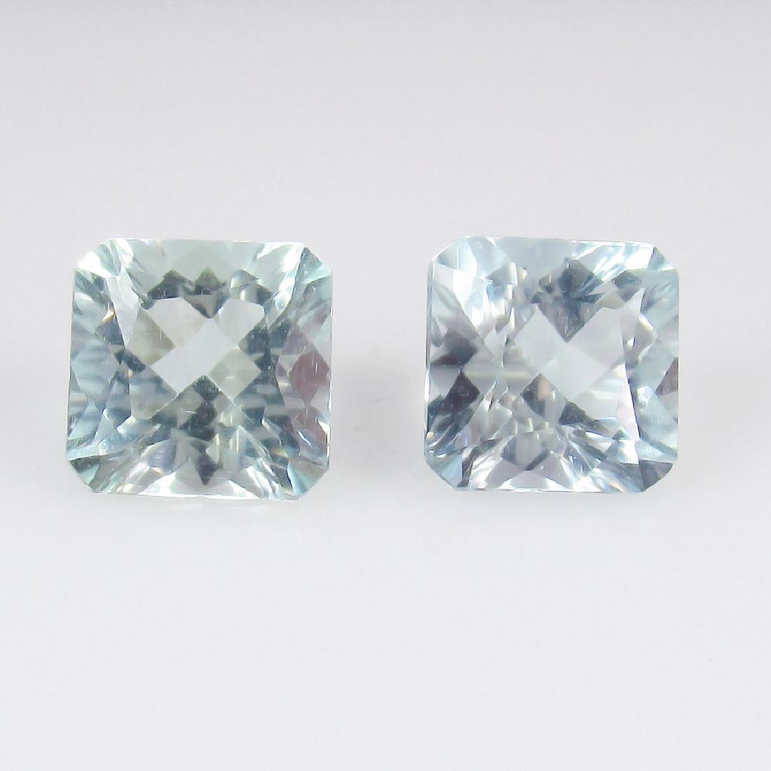 1.80 Ct Genuine Loose Aquamarine Concave Cushion cut (1 of 2)