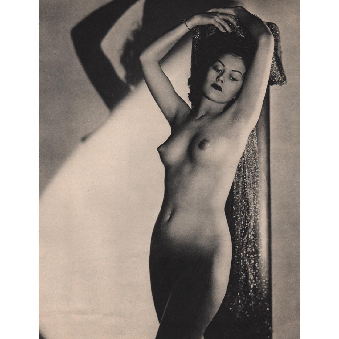 BRUNO OF HOLLYWOOD - Nude: Artist: BRUNO OF HOLLYWOOD Print Title: Nude Medium: Sheet-fed Gravure Printing Date: 1940's Printed in the USA Image Size: 8 X 10.5 inches Bruno Bernard (1911-1987) was one of the best known glamour