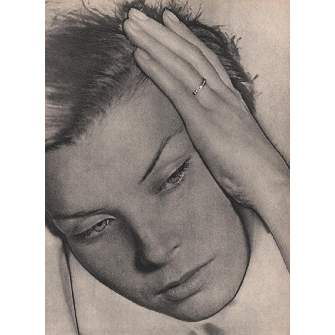 MAN RAY - Portrait (solarized): Artist: MAN RAY Print Title: Portrait Medium: Sheet-fed Gravure Printing Date: 1930's Printed in France Image size approx. 8.5 x 11 inches Man Ray, original name Emmanuel Radnitzky, was born on August