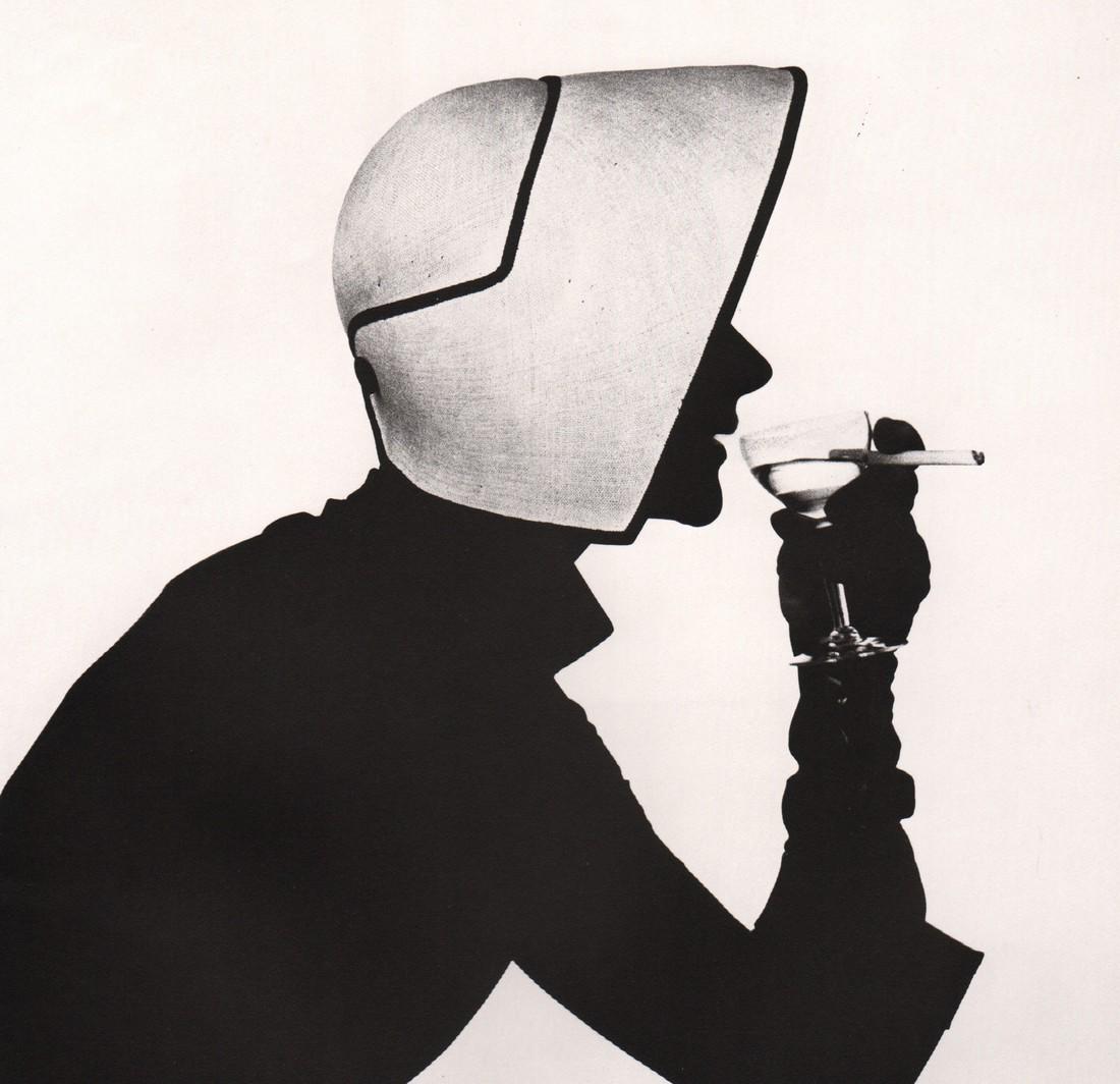 IRVING PENN - Woman in Dior Hat w Martini, Lisa: Artist: IRVING PENN Print Title: Woman in Dior Hat w Martini, Lisa Fonssagrives-Penn, NY, 1952 Medium: Photolitho Printed 1984 in the US Image size (inches) approx. 9.5 x 10” Irving Penn was an Amer