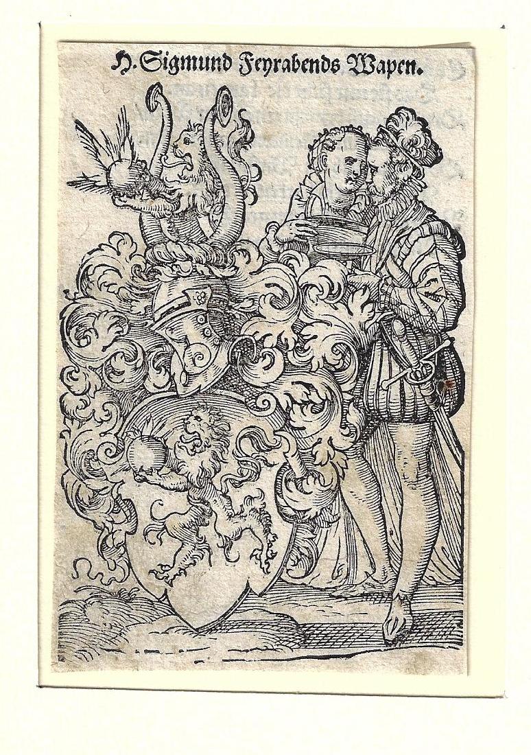 17th C Engraving Coat of Arms (1 of 1)