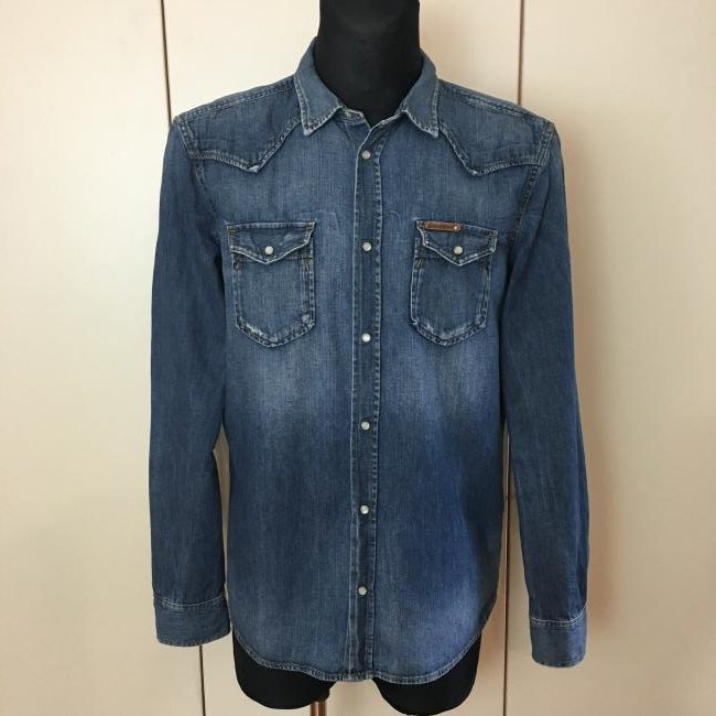 Men's Diesel Slim Fit Denim Shirt Size XL (1 of 6)