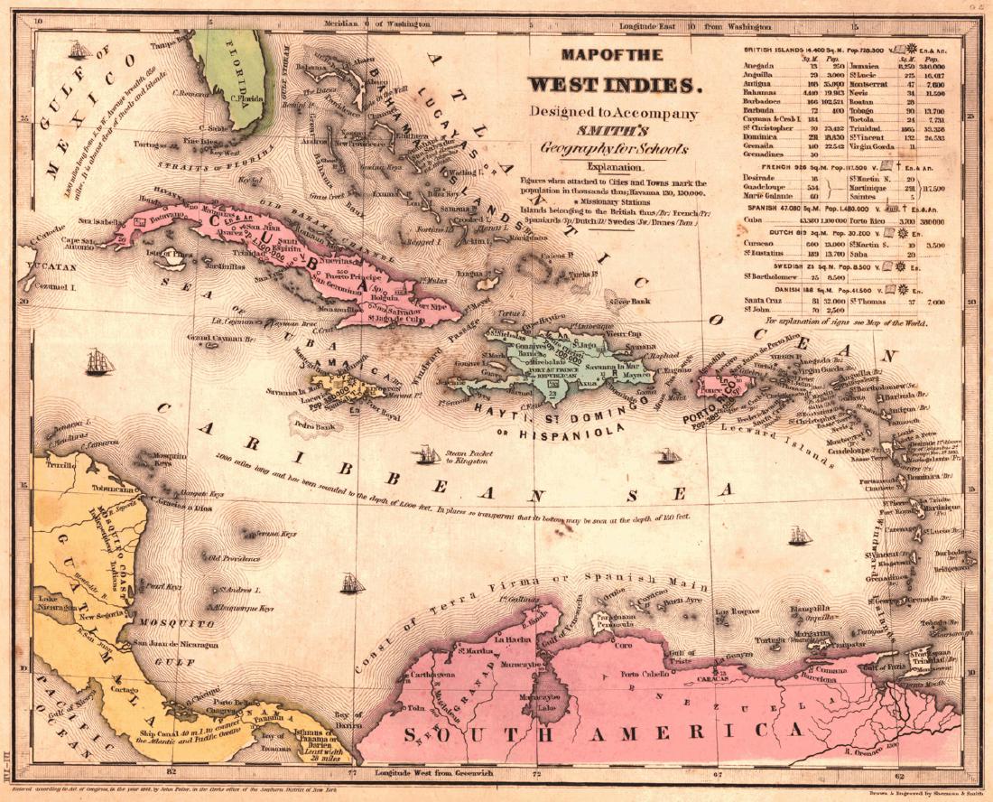 Map of the West Indies (1 of 1)