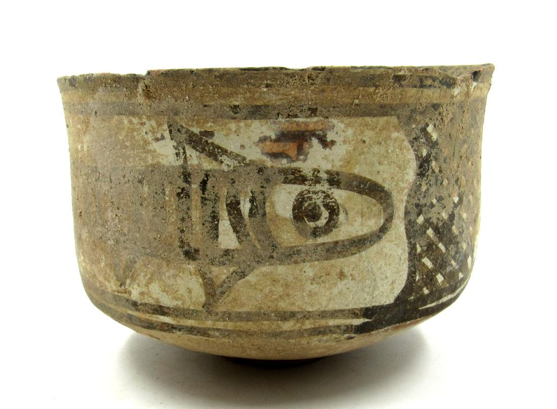 Ancient Indus Valley Terracotta Bowl with Fish Motif (1 of 3)