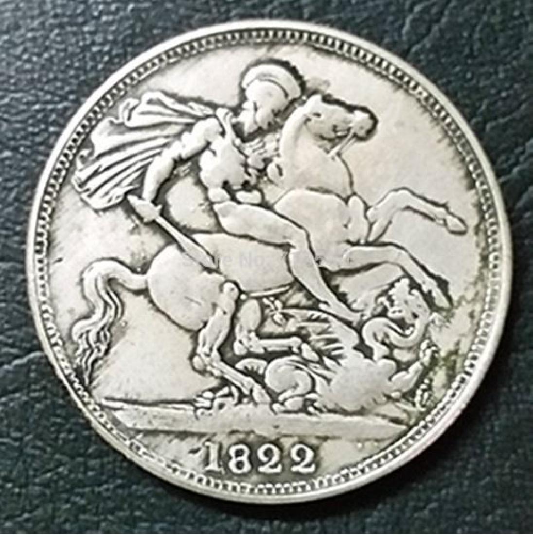 1822 Great Britain Crown British Silver Coin (1 of 2)