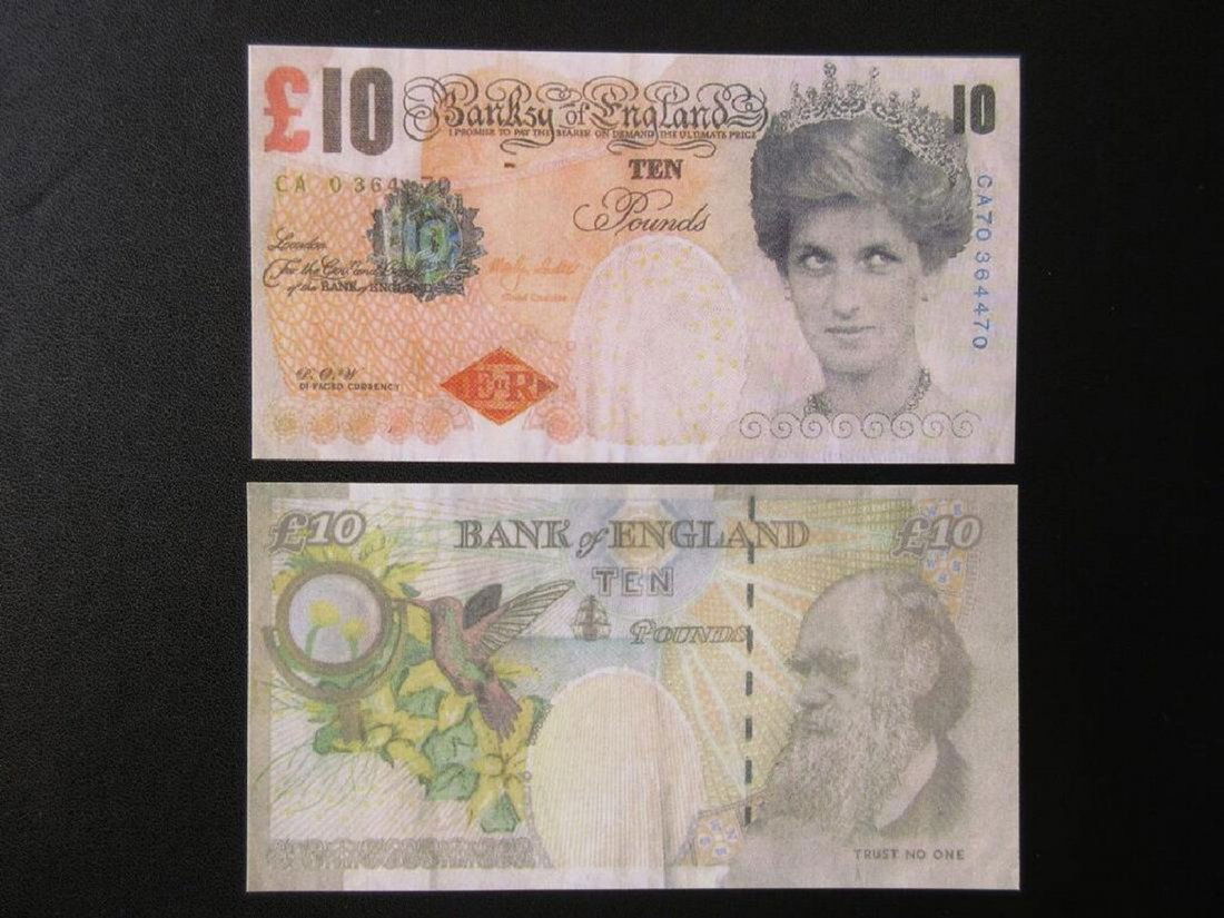 "two" Banksy Difaced Tenners & Dismaland Map (1 of 4)