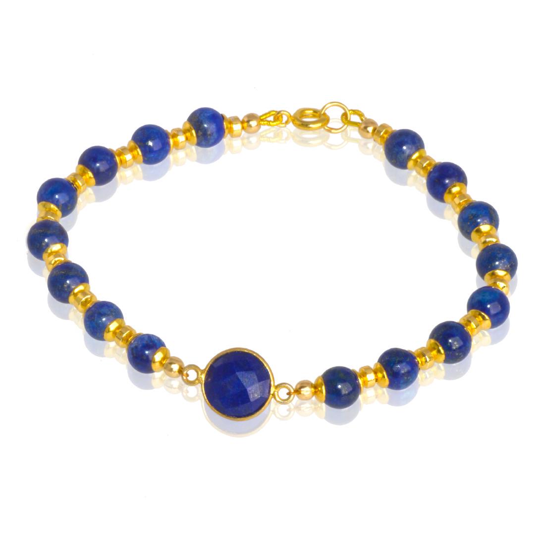 Afghan Lapis lazuli Royal Colors Bracelet (1 of 4)