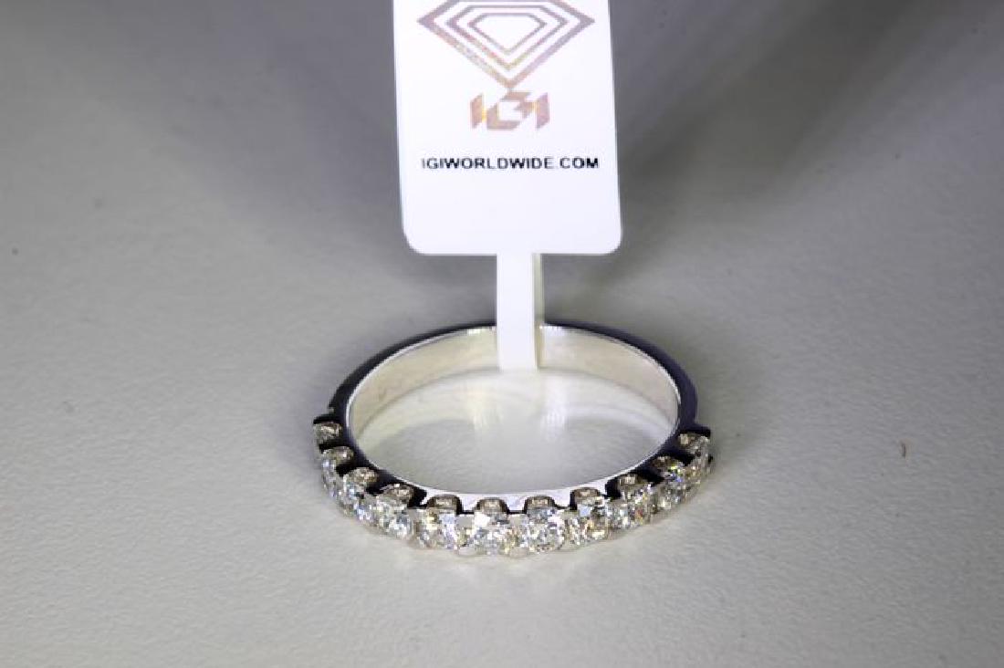 18 kt White Gold Ring with 11 White Princess cut (1 of 8)