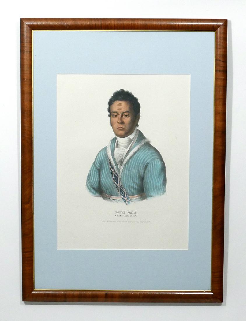 Cherokee Chief David Vann framed Lithograph (1 of 2)