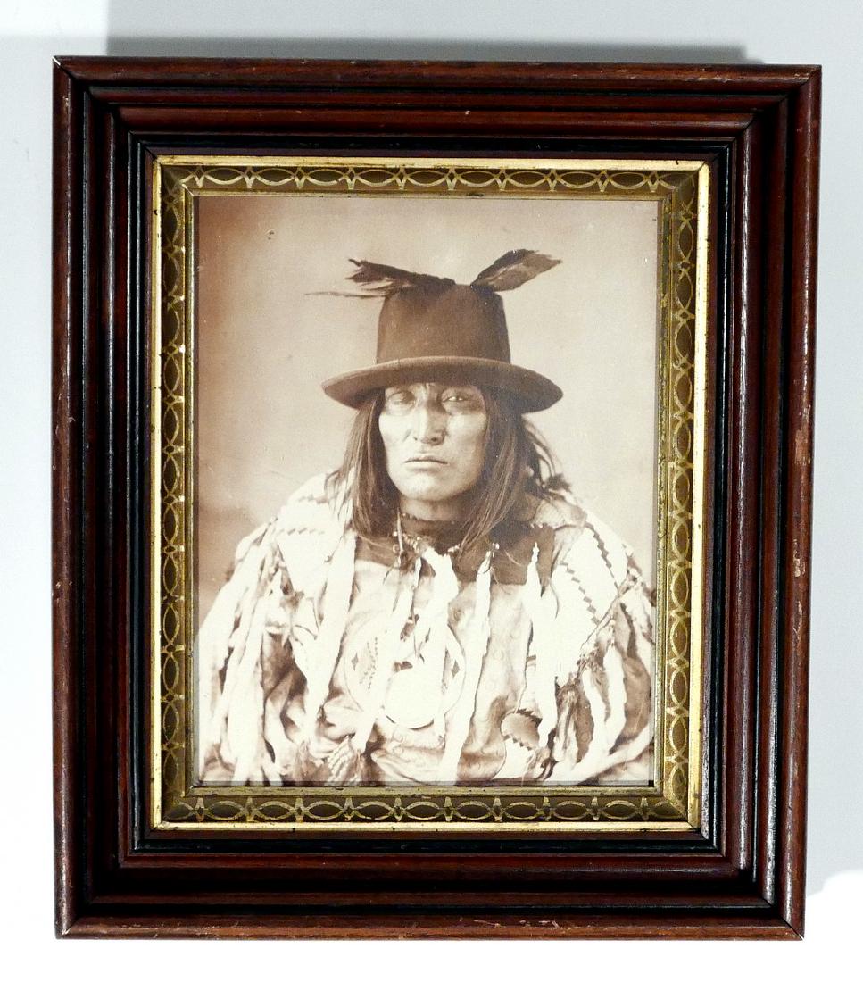 Large Framed Vintage Photograph of Indian Chief (1 of 1)