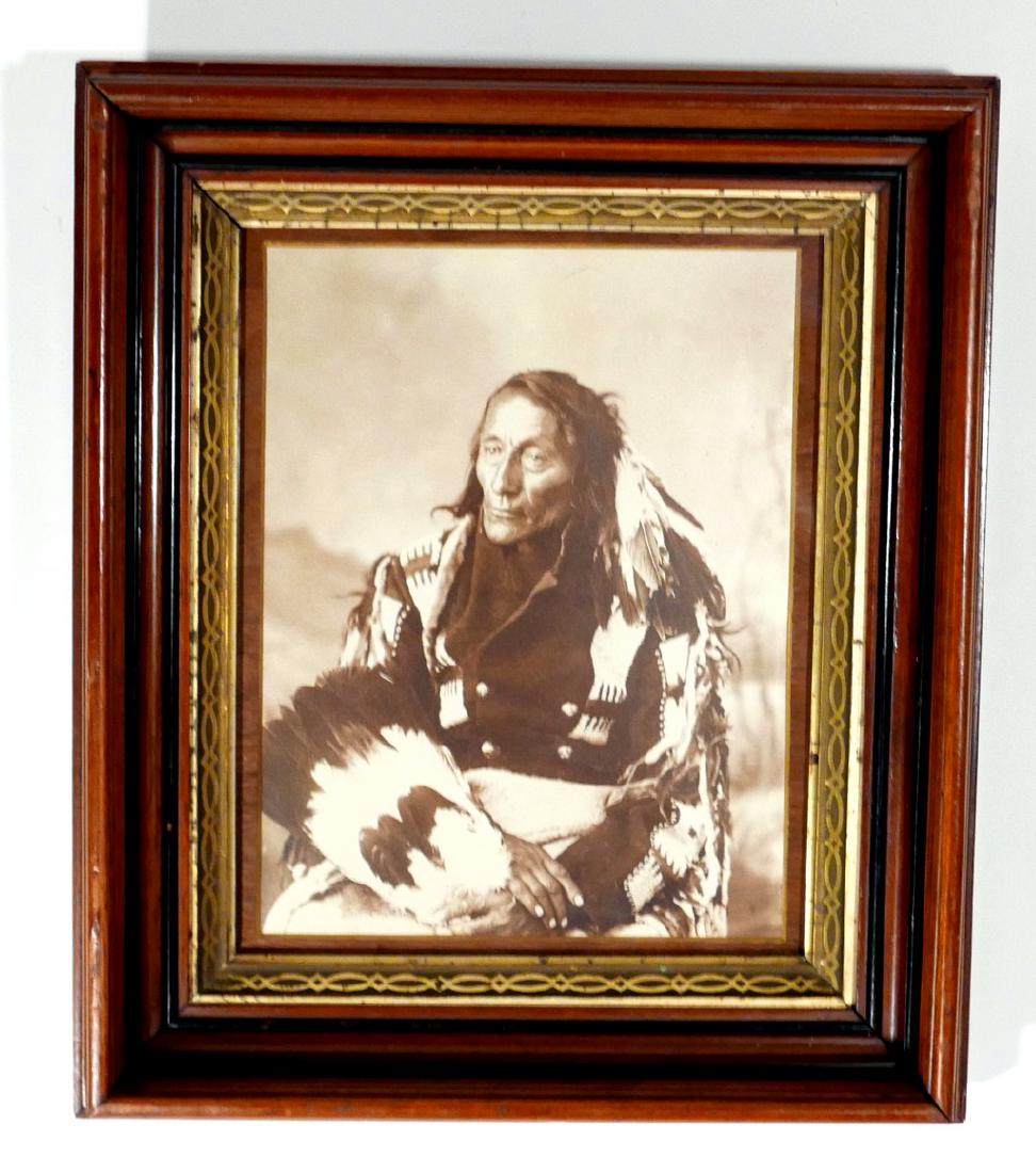 Large Framed Vintage Photograph of Indian Chief (1 of 1)