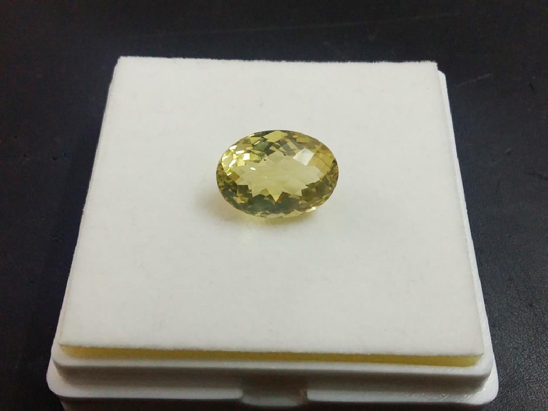 Natural Oval Checker Cut Lemon Topaz: Item: Natural Oval Checker Cut Lemon Topaz Loose Gemstone: Topaz Carat Weight: 14.99 Size/Dimensions: 18 x 13 x 10 No of Pcs.: 1 Please note that this lot has a confidential reserve. When you leave a 