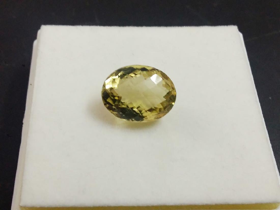 Natural Oval Checker Cut Lemon Topaz: Item: Natural Oval Checker Cut Lemon Topaz Loose Gemstone: Topaz Carat Weight: 16.08 Size/Dimensions: 18 x 14 x 10 No of Pcs.: 1 Please note that this lot has a confidential reserve. When you leave a 