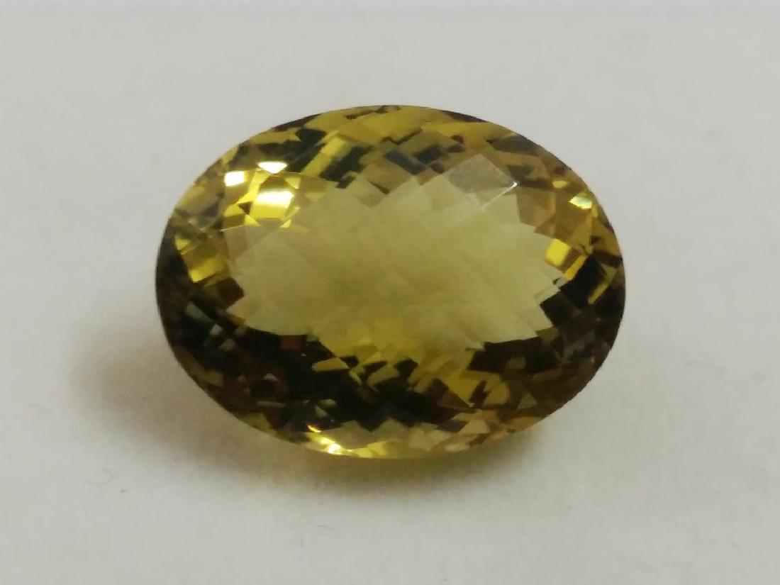 Natural Oval Checker Cut Lemon Topaz: Item: Natural Oval Checker Cut Lemon Topaz Loose Gemstone: Topaz Carat Weight: 27.06 Size/Dimensions: 23 x 17 x 12 No of Pcs.: 1 Please note that this lot has a confidential reserve. When you leave a 