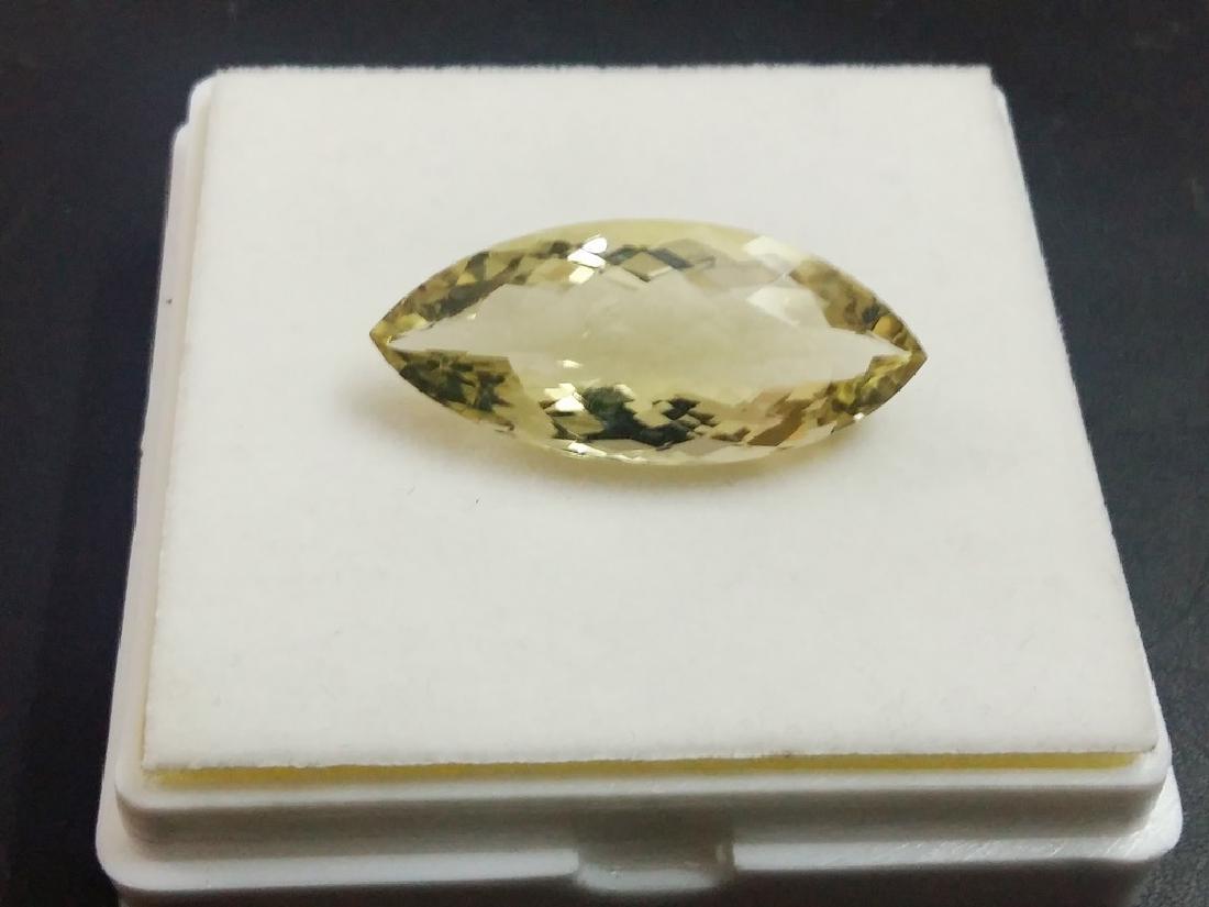 Natural Marquise Checker Cut Lemon Topaz: Item: Natural Marquise Checker Cut Lemon Topaz Loose Gemstone: Topaz Carat Weight: 27.86 Size/Dimensions: 35 x 15 x 10 No of Pcs.: 1 Please note that this lot has a confidential reserve. When you leav
