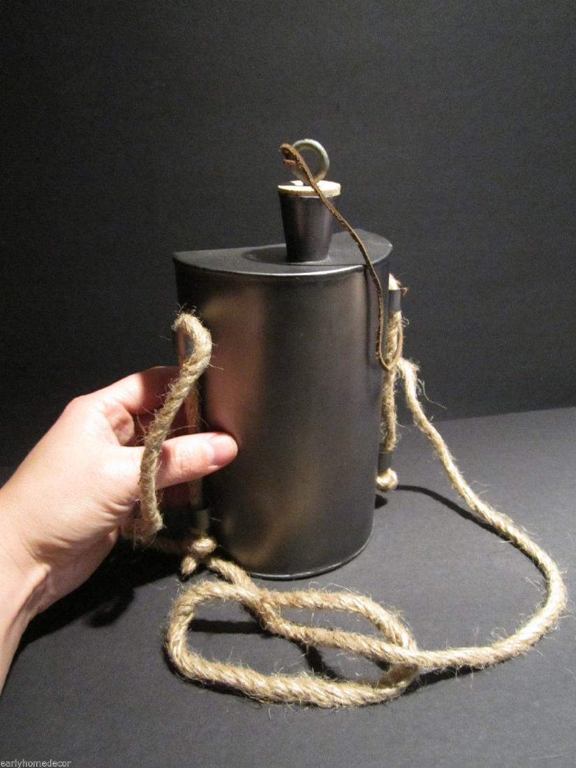 French Indian or Civil War Tin Kidney Canteen (1 of 7)