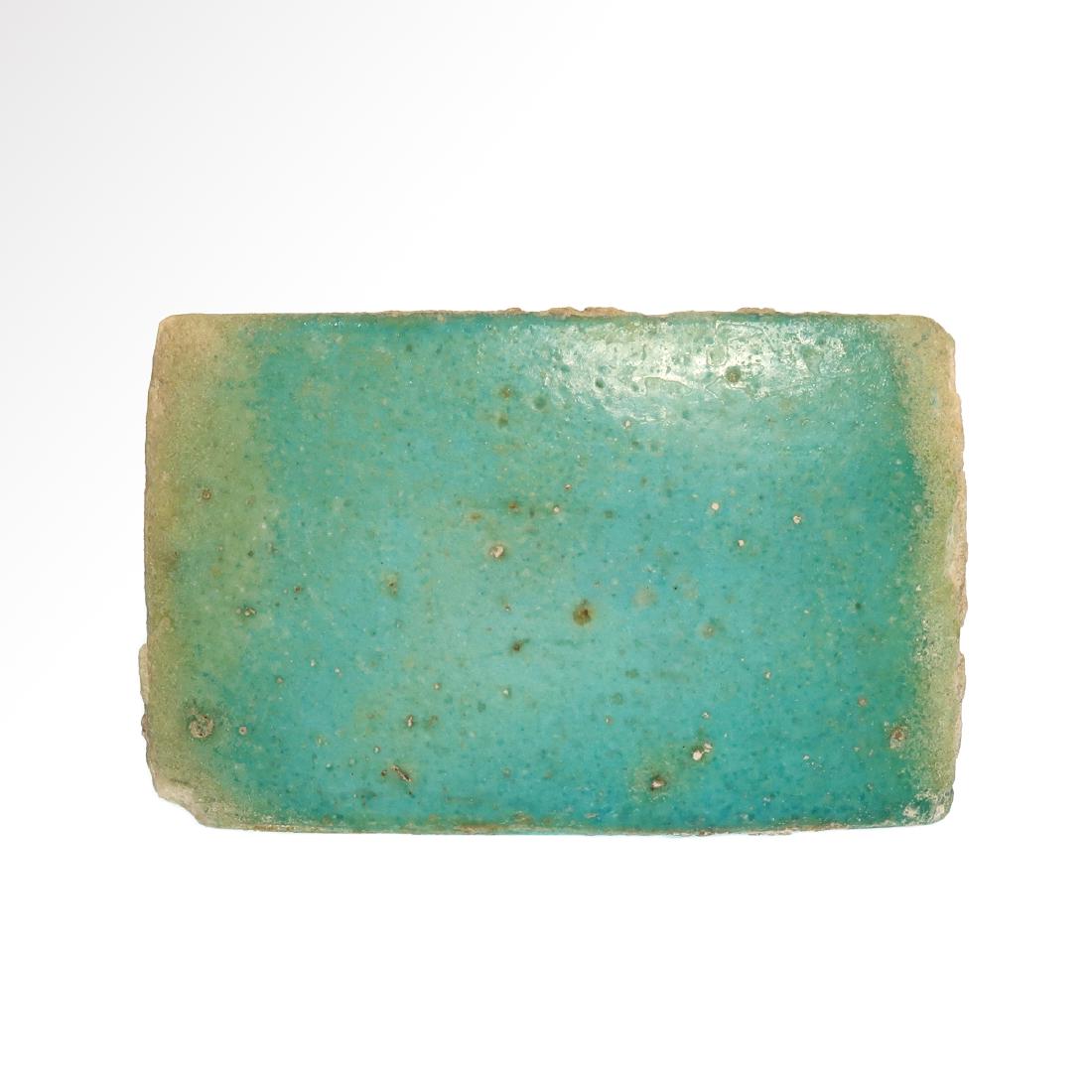 Egyptian King Djoser Turquoise Faience Tile with Maker (1 of 3)