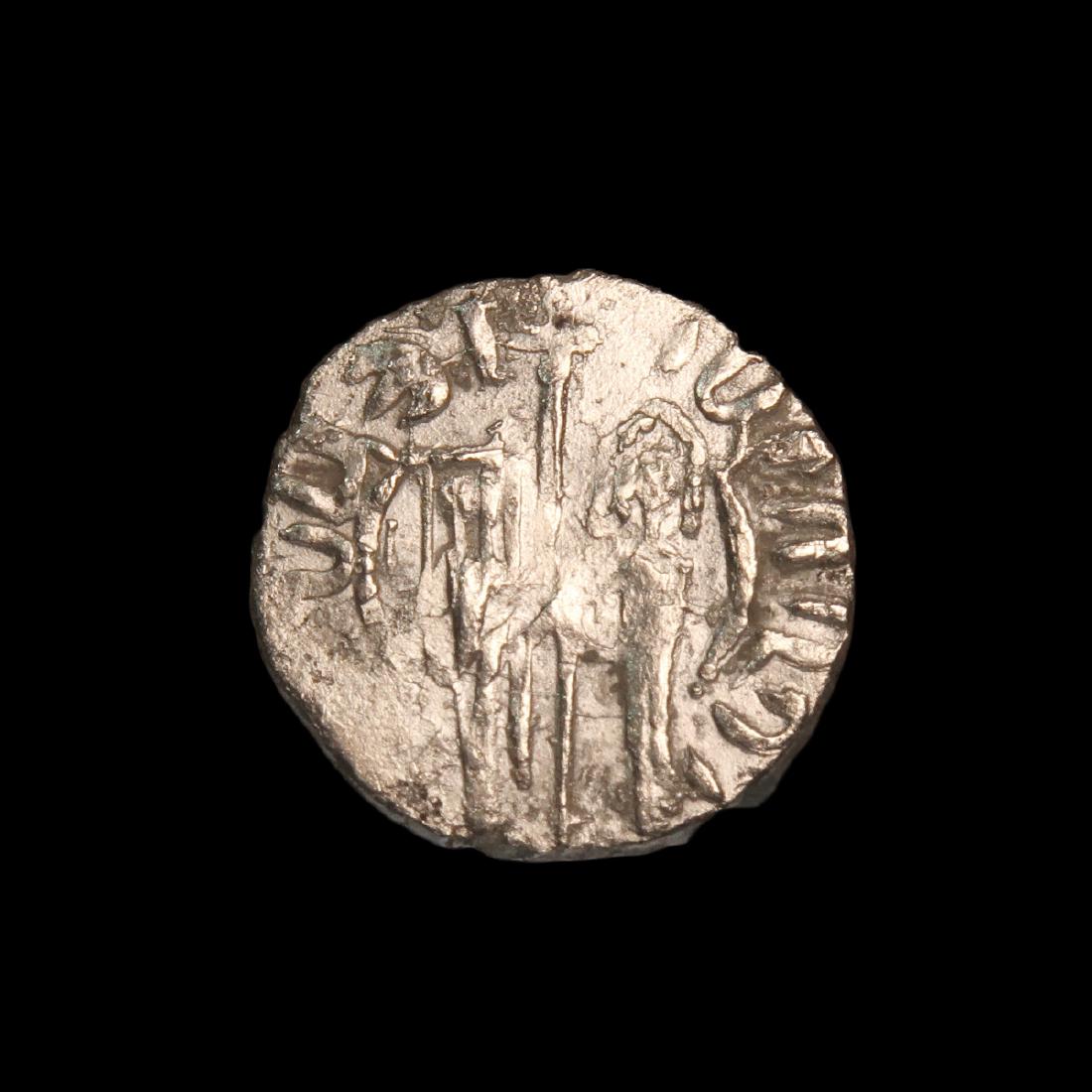 Medieval Crusaders Armenian Silver Tram, King Hetoum I: Medieval Crusaders Armenian Silver Tram, King Hetoum I and Zabel, Armenia, 1226-1270 A.D. Date & Origin: Armenia, 1226-1270 A.D. Medieval Silver Tram of Hetoum I and Zabel, Armenia, 1226-1270 A.D. Mat