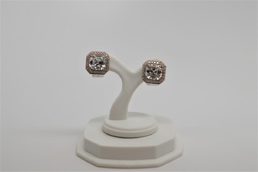 Sterling Silver & Cubic Zirconia Stud Earrings (1 of 1)
