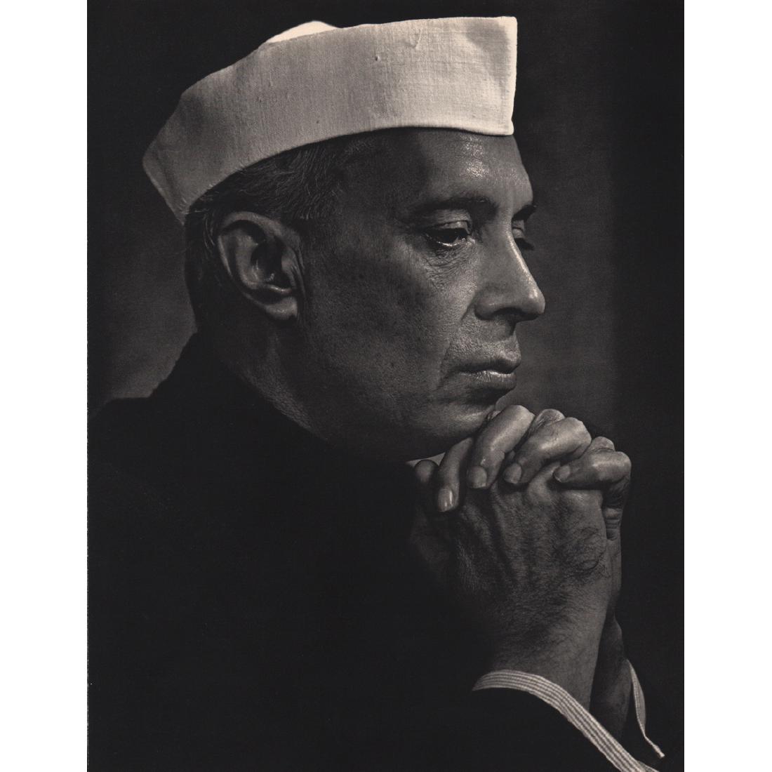 YOUSUF KARSH - Jawaharlal Nehru: Artist: YOUSUF KARSH Print Title: Jawaharlal Nehru Medium: Sheet-Fed Gravure Printed in 1960's Printed in Netherlands Image size approx. 9.25 X 11.5 inches Yousuf Karsh (1908-2002) was an Armenian-Can