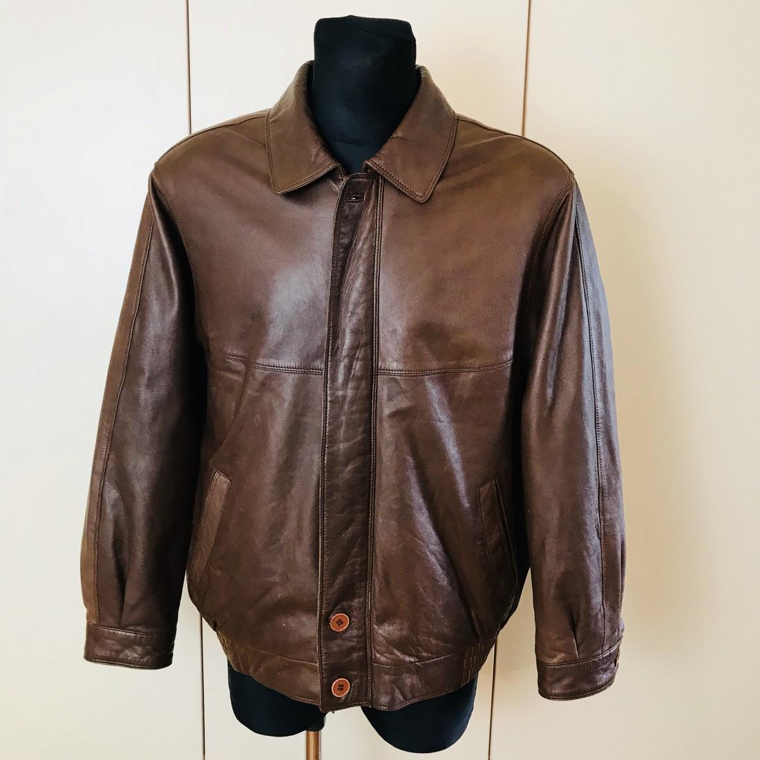 Vintage Men's Bissen & Bossen Brown Leather Jacket Size (1 of 8)