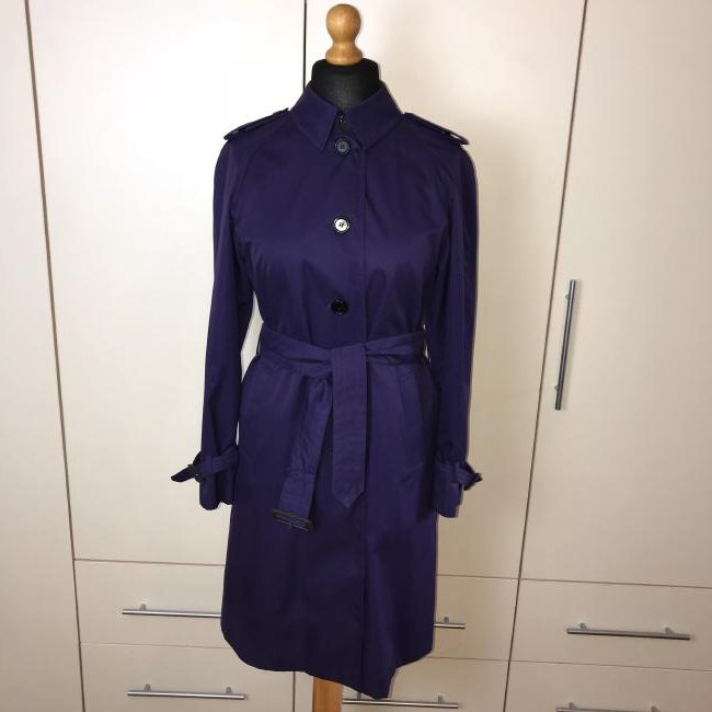 Women's Aquascutum LONDON Purple Trench Coat Size US 10 (1 of 8)