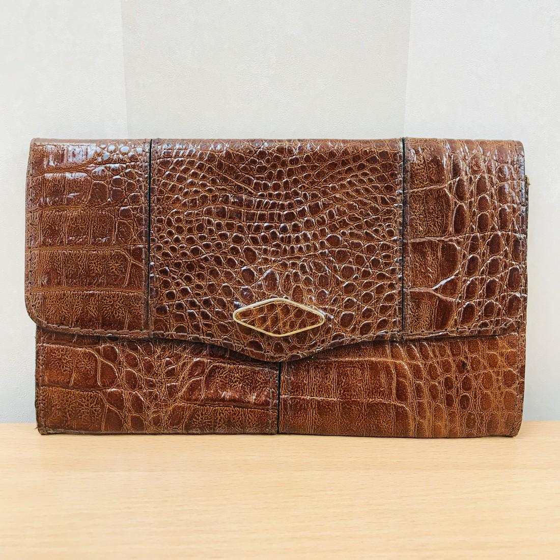 Vintage Crocodile Leather Clutch Bag (1 of 5)