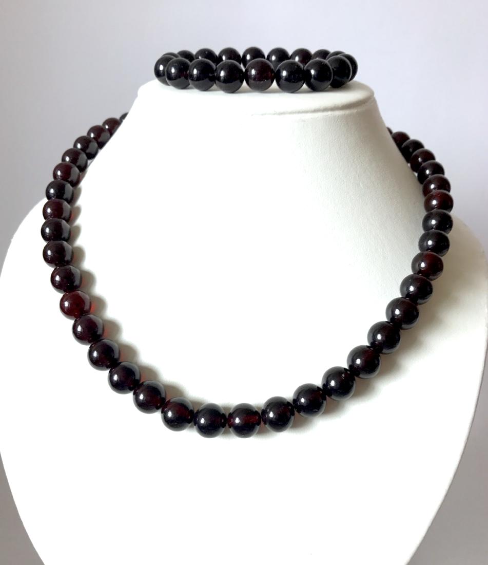 Baltic amber necklace bracelet cherry ø10mm 38 gr (1 of 10)