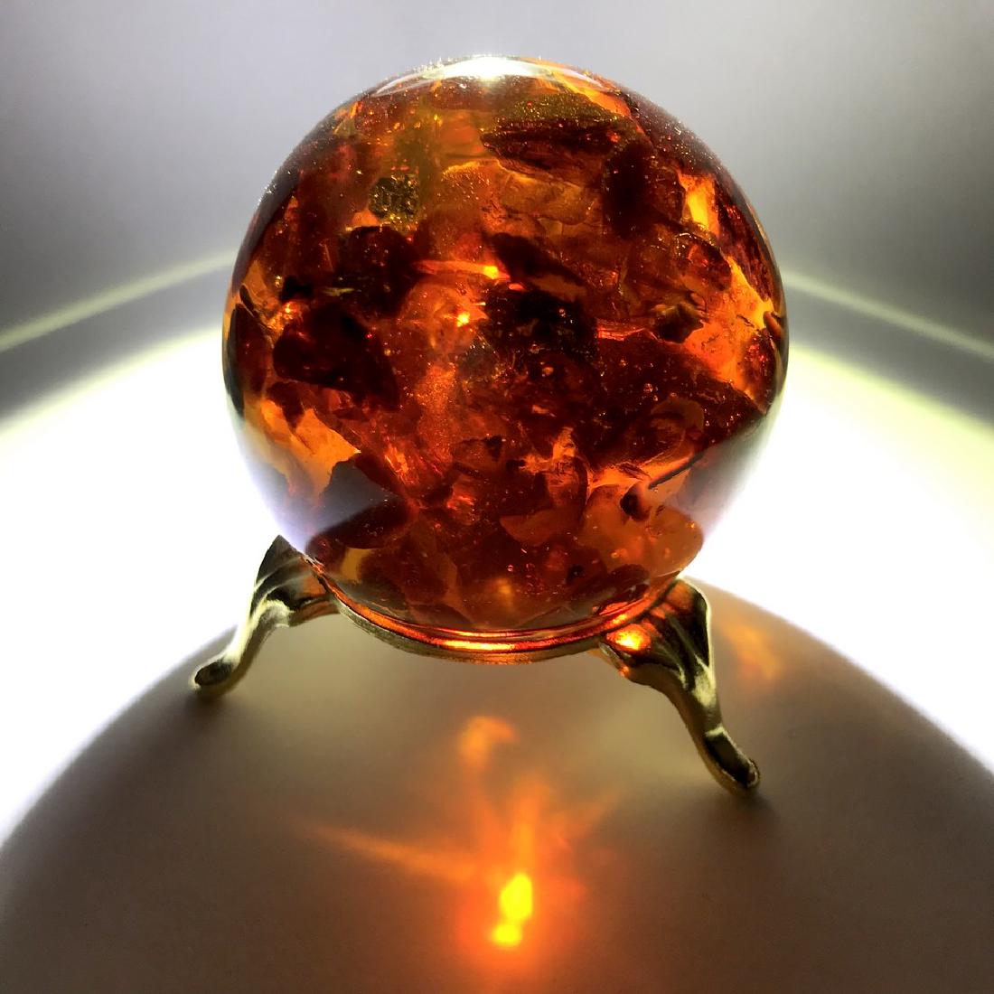 Spectacular Baltic amber ball sphere ø55mm 105 gr (1 of 8)