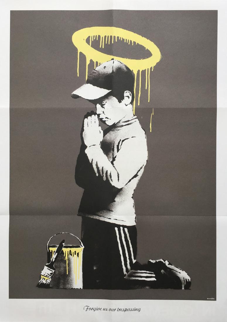 Banksy Litho Print Forgive Our Trespasses (1 of 1)
