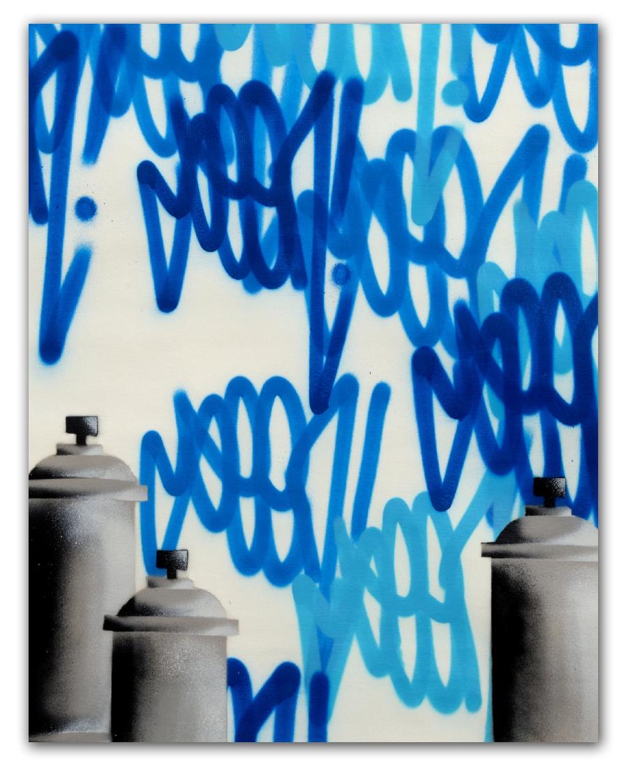 SEEN "Tags & Cans White" Aerosol on Canvas (1 of 1)