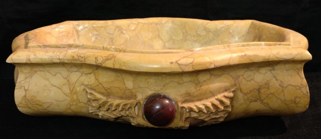 Stoup in Verona Yellow marble with central frieze in (1 of 10)