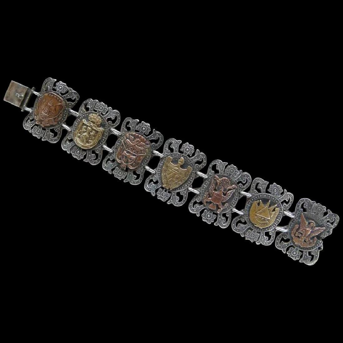 Early 1920's Mexico Large Wide Sterling Silver Country (1 of 9)