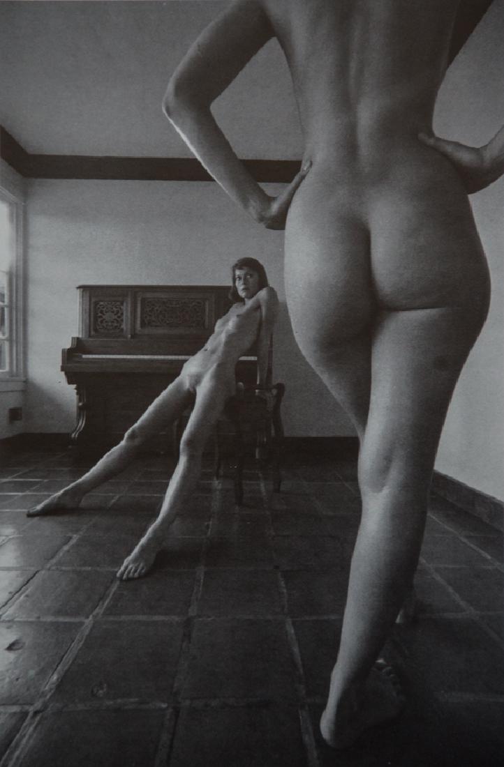 LUCIEN CLERGUE - Two Nudes: Artist: Lucien Clergue Title: Two Nudes Medium: Photo Litho, 1984, England Dimensions: 5.5x8.2" Heat Wax Mounted on 11x14" Conservation Board Lucien Clergue (1934 – 2014) was a French photographer. 