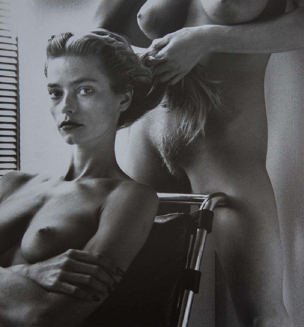 HELMUT NEWTON - Two Playmates, Hollywood: Artist: Helmut Newton Title: Two Playmates, Hollywood Medium: Photo Litho, 1987, Germany Dimensions: 11x12" Heat Wax Mounted on 14x18" Conservation Board Helmut Newton (1920-2004) was a German-Austral