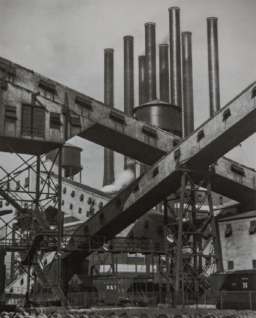 CHARLES SHEELER - Ford Plant, Detroit, 1927: Artist: Charles Sheeler Title: Ford Plant, Detroit, 1927 Medium: Photo Litho, 1982, USA Dimensions: 6.5x8" Heat Wax Mounted on 11x14" Conservation Board Charles Sheeler was a painter of American indus