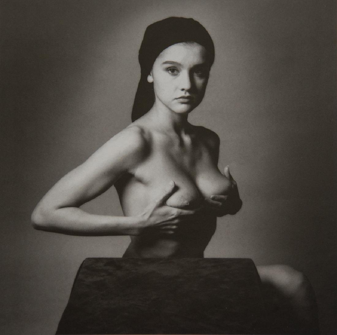 JEANLOUP SIEFF - Sylvie, Paris: Artist: Jeanloup Sieff Title: Sylvie, Paris Medium: Duotone Photo Litho, 1990, France Dimensions: 7.5x7.4" Heat Wax Mounted on 11x14" Conservation Board Jeanloup Sieff (1933-2000) was a French photogr