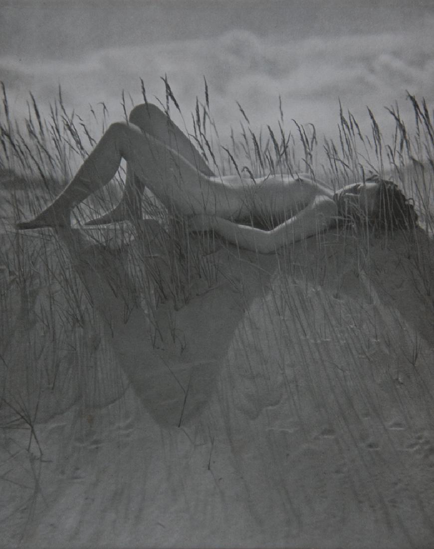 WILLY ZIELKE - Nude Study, 1940: Artist: Willy Zielke Title: Nude Study, 1940 Medium: Photoengraving on vellum, 1940, Germany Dimensions: 8.5x10.5" Tipped in on 12x15.5" board Willy Zielke was a German photographer and filmmaker, kno