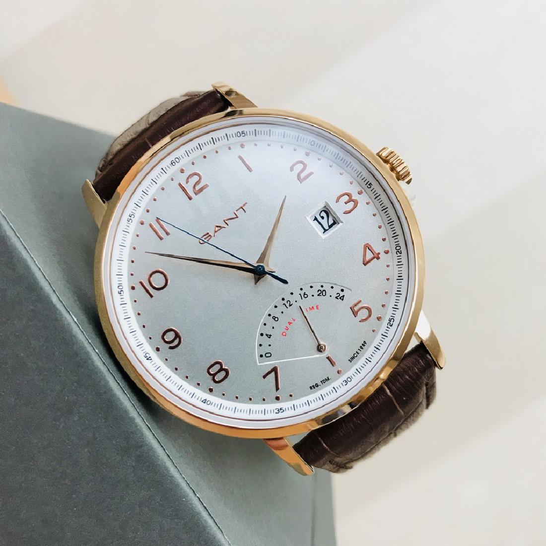 GANT – Men’s Pennington Dual Time Gold Plated Watch (1 of 10)