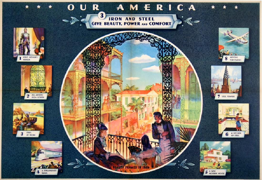 Our America - Iron And Steel 3 Original Vintage Poster (1 of 1)