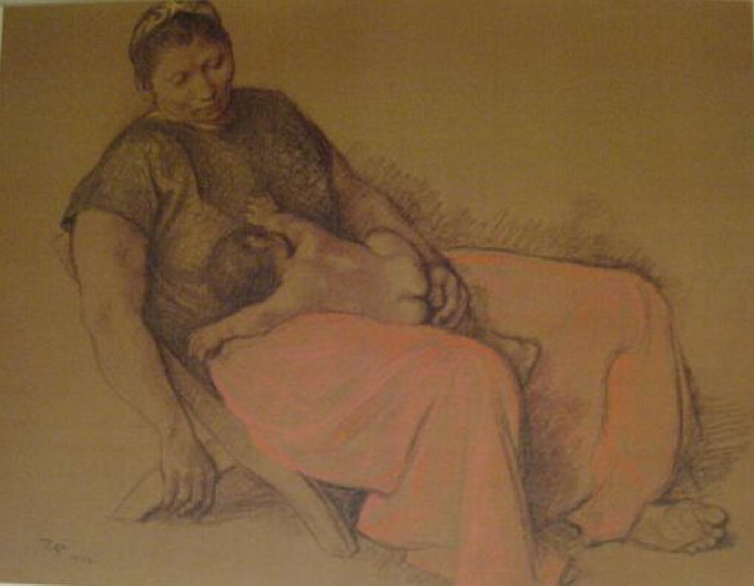 Francisco Zuniga Lithograph Dibujos #17 (1 of 1)