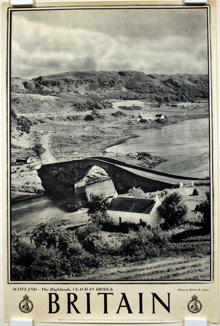 Britain Scotland Clachan Bridge Original Vintage Poster (1 of 1)